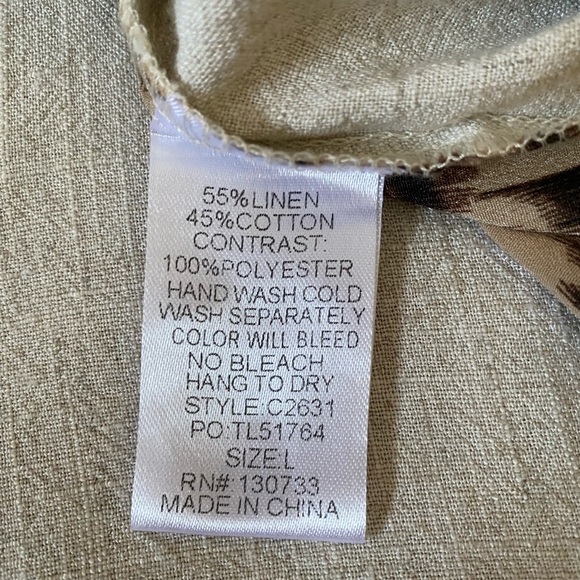 Artistic works by Lu (boutique brand) Animal Print Wrap Women’s Top size L - Picture 8 of 13